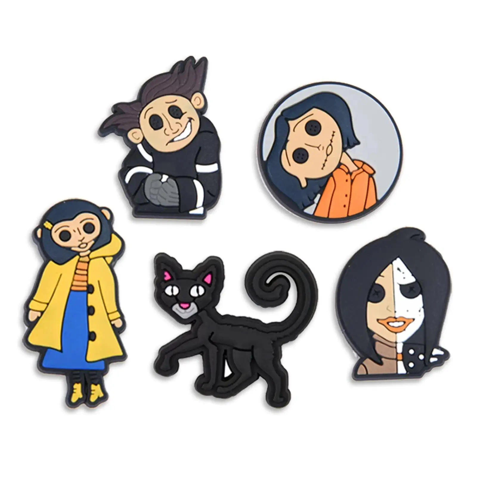 5-25pcs/SET Coraline & the Secret Door Cartoon Series for Shoe Charms Accessories DIY Decoration for Classic Clog Kids Gifts