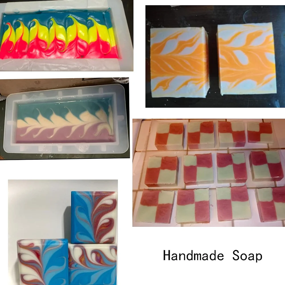 42oz Silicone Soap Mold with 5 Acrylic Dividers with Honeycomb&rose&bee Silicone Mat Mold DIY Handmade Soap Resin Crafts Tool view 6
