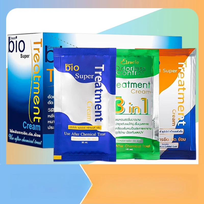 

Green Bio Hair Mask 720ml (24 Portable Sachets), Intensive Smoothing & Repair Treatment for All Hair Types