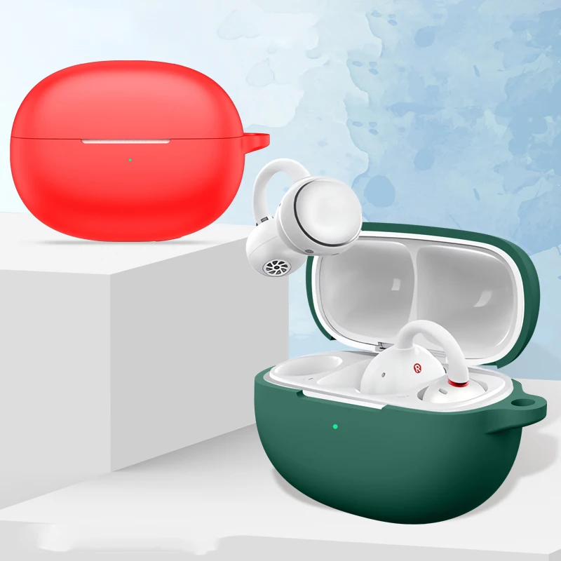 

Protective Case For EarFun Clip Wireless Earbuds Cover, Silicone Earphone Case Drop-Proof Headphone Box Protect Sleeve with Hook