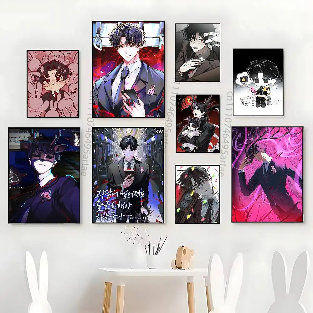 K-Kim S-Soleum Ghost Story Office Worker GSGW  Poster HD home decor sticky wall waterproof home living room bar aesthetic decor