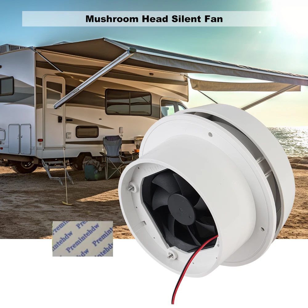 12V Car Fan Air Vent Outlet 3000/4000RPM Silent/Strong Wind Exhaust Fans For RV Trailer Caravan Ventilation Camper Accessories