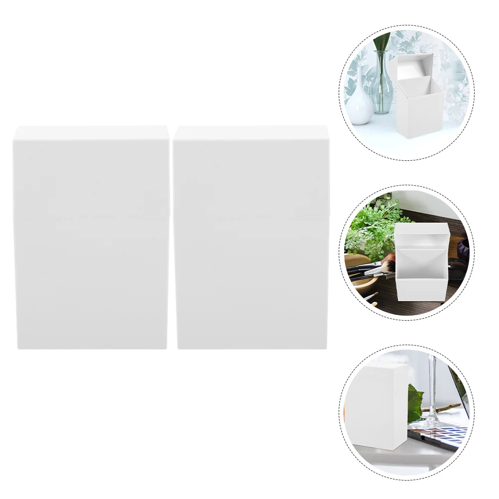 

2pcs Small Storage Box Plastic Mini Organizer For Hair Ties Rubber Bands Clips Beads Stickers Craft Office Parts Container