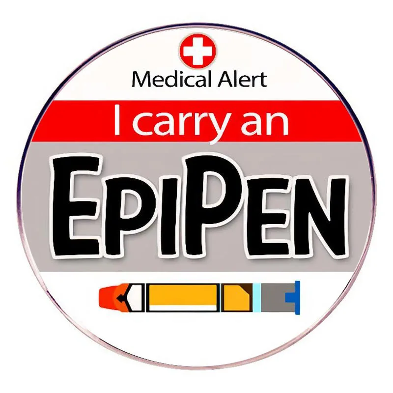 Medical Alert Epipen Inside Enamel Pins EMT Star of Life Lapel Badge Brooch Jewelry Decoration