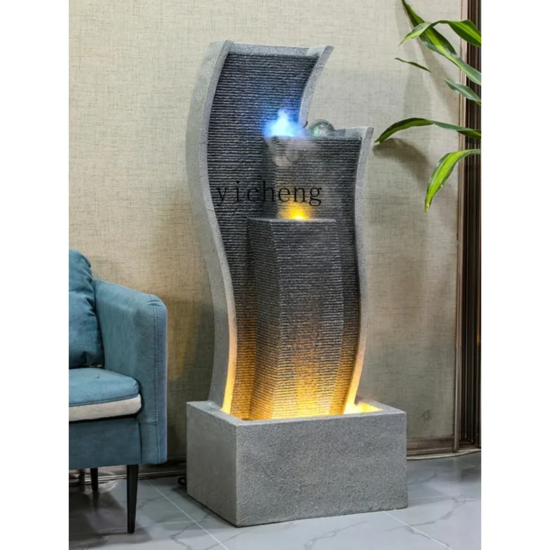 BJ-2 living room office circulating water generation money atomizing humidifier indoor landscape water curtain wall decoration