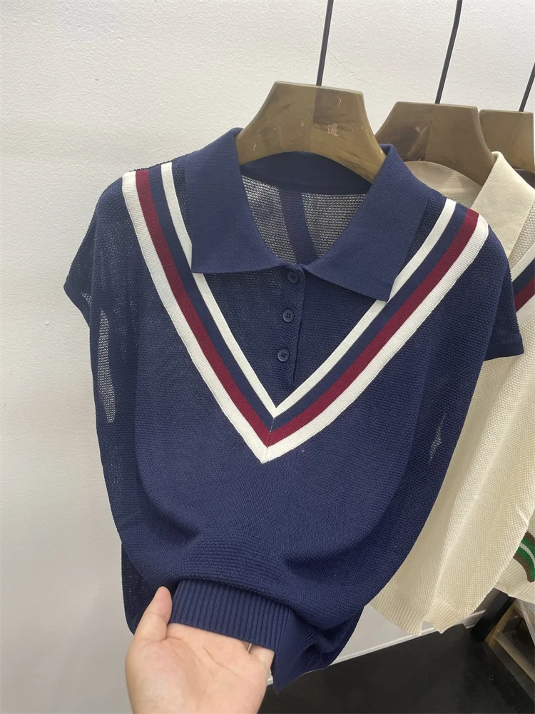 

Футболка из ледяного шелка ort Sve, женская летняя цветная Blo irt, свободная посадка Svel Base irt, тонкая модель, другой материал 00