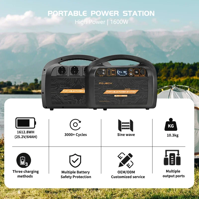 2000W 1500W 1600W 1000W Solar Portable Power Station