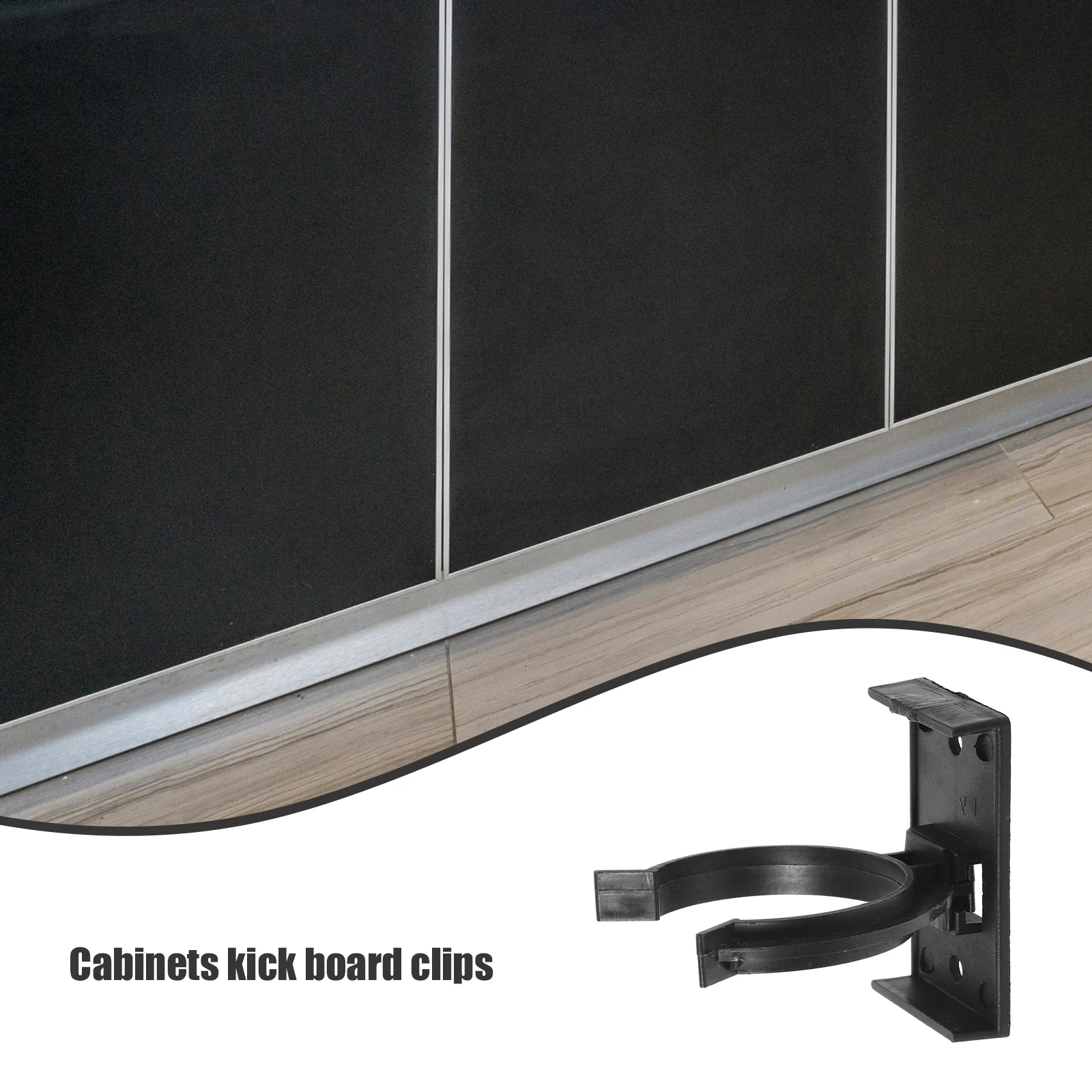 

20pcs Cabinet Kickboard Plinth Clips Plastic Kitchen Leg Leveling Feet Replacement Furniture Accessory Board Trims Bracket For