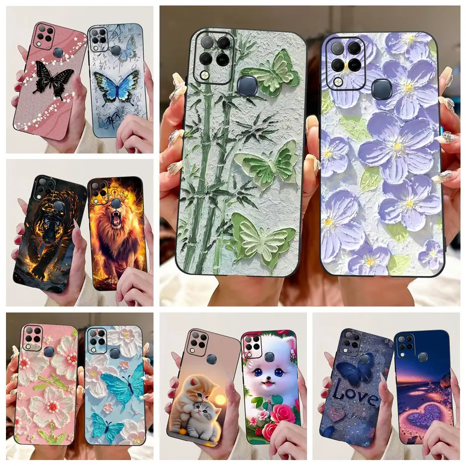 For Infinix Hot 10S Case Hot 10T X689 X689C Luxury Painted Cover Soft TPU Phone Case For Infinix Hot 10S NFC Hot10s Hot10t Shell