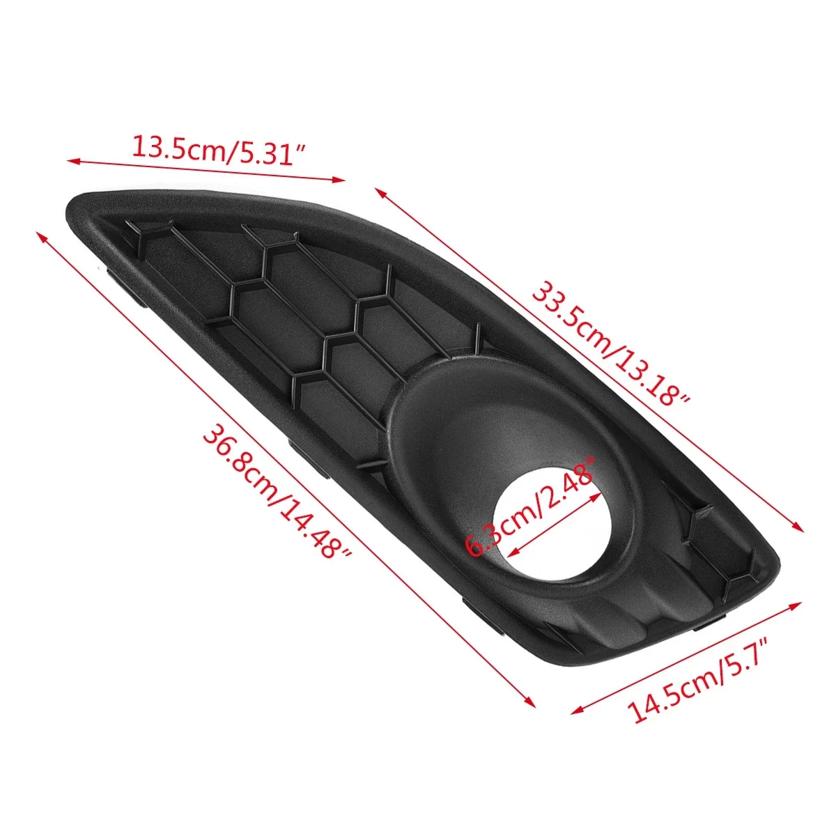

1 Pair Front Bumper Lower Honeycomb Fog Lamp Surround Grille Fog Light Trim Cover For Ford Fiesta Mk7 Facelift 2013-2017