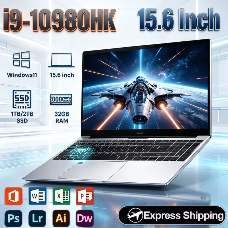 Intel I9 10980HK 15.6 Inch Windows 11 Notebook 32GB RAM 2TB SSD Laptop For Data Storage And Daily Office Operation