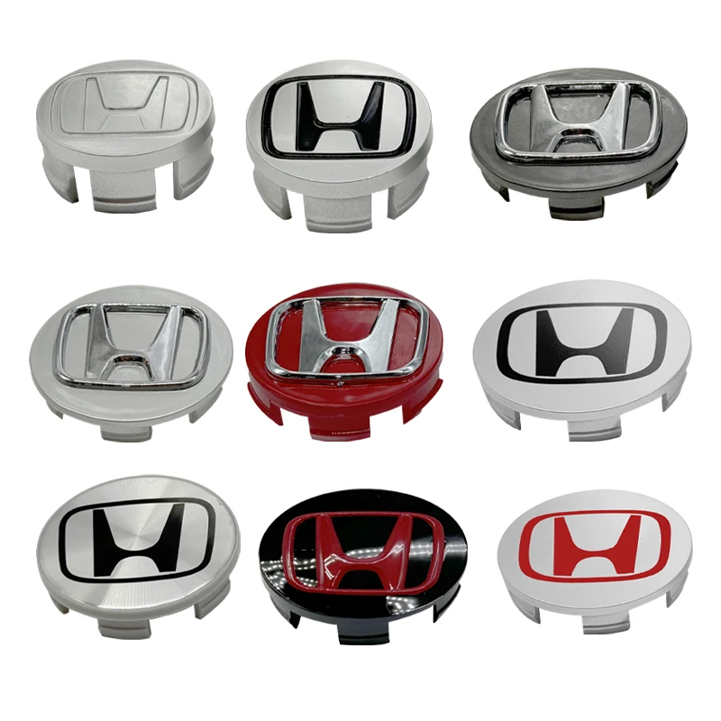 4PCS For Honda Civic Fit Jazz Accord Pilot City HRV Car Wheel Center Covers Decoration Badge Auto Hub Caps Emblem Replacement