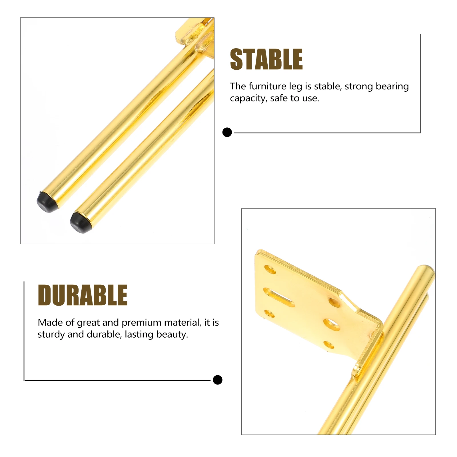 

Iron Furniture Legs 2 Sets Adjustable Metal Feet for Sofa Table Bed Wardrobe Desk Stable Support Strong Capacity