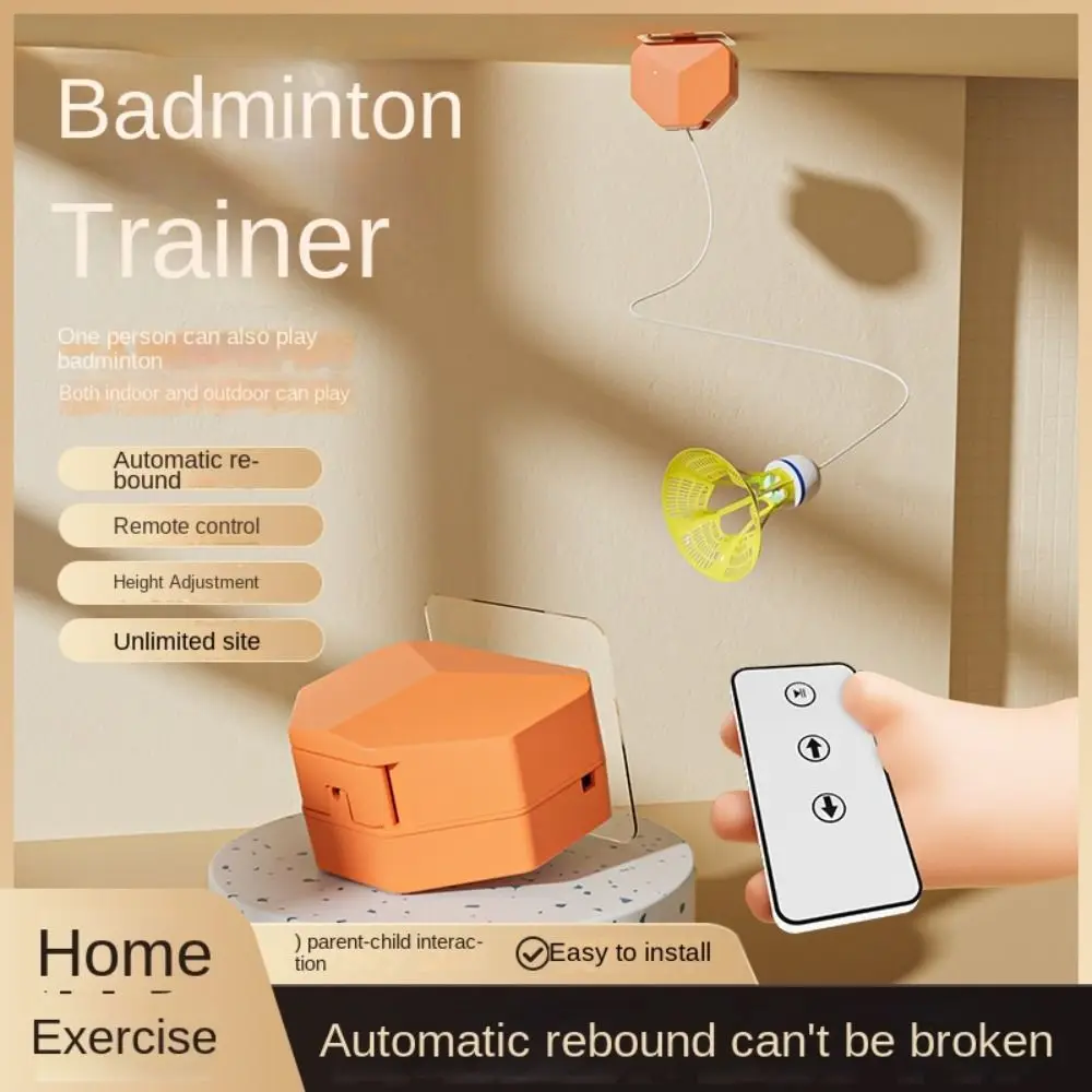 

1 Set Accompanying Practice Electric Badminton Trainer Spin Rebound Self Training Badminton Batting Storage
