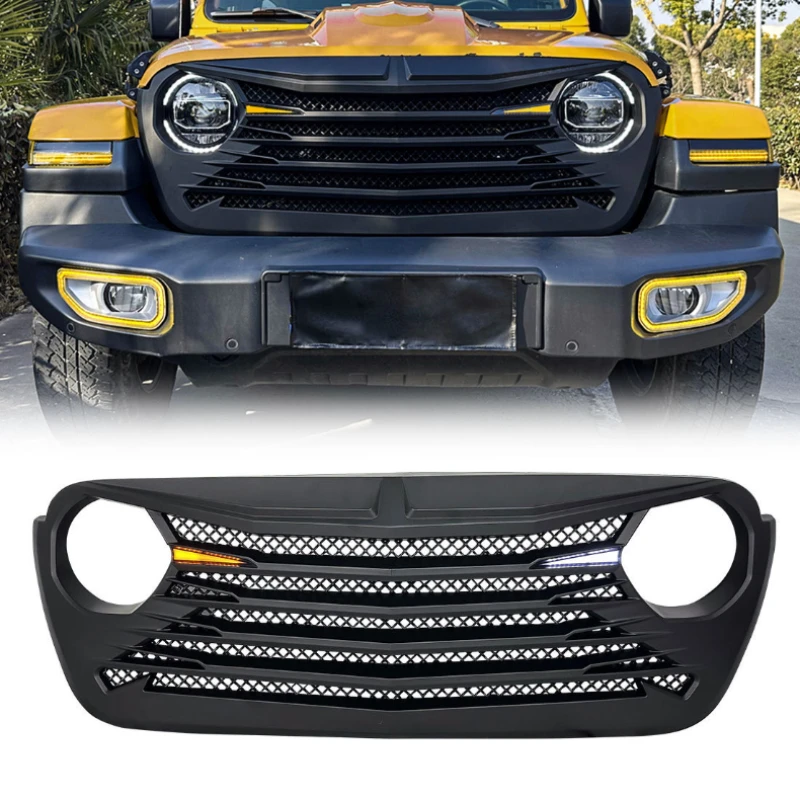 

Front Bumper Racing Grills For 2018-2023 Jeep Jl Jt Grill Grille War Axe Style Modified Off-road Pickup Truck