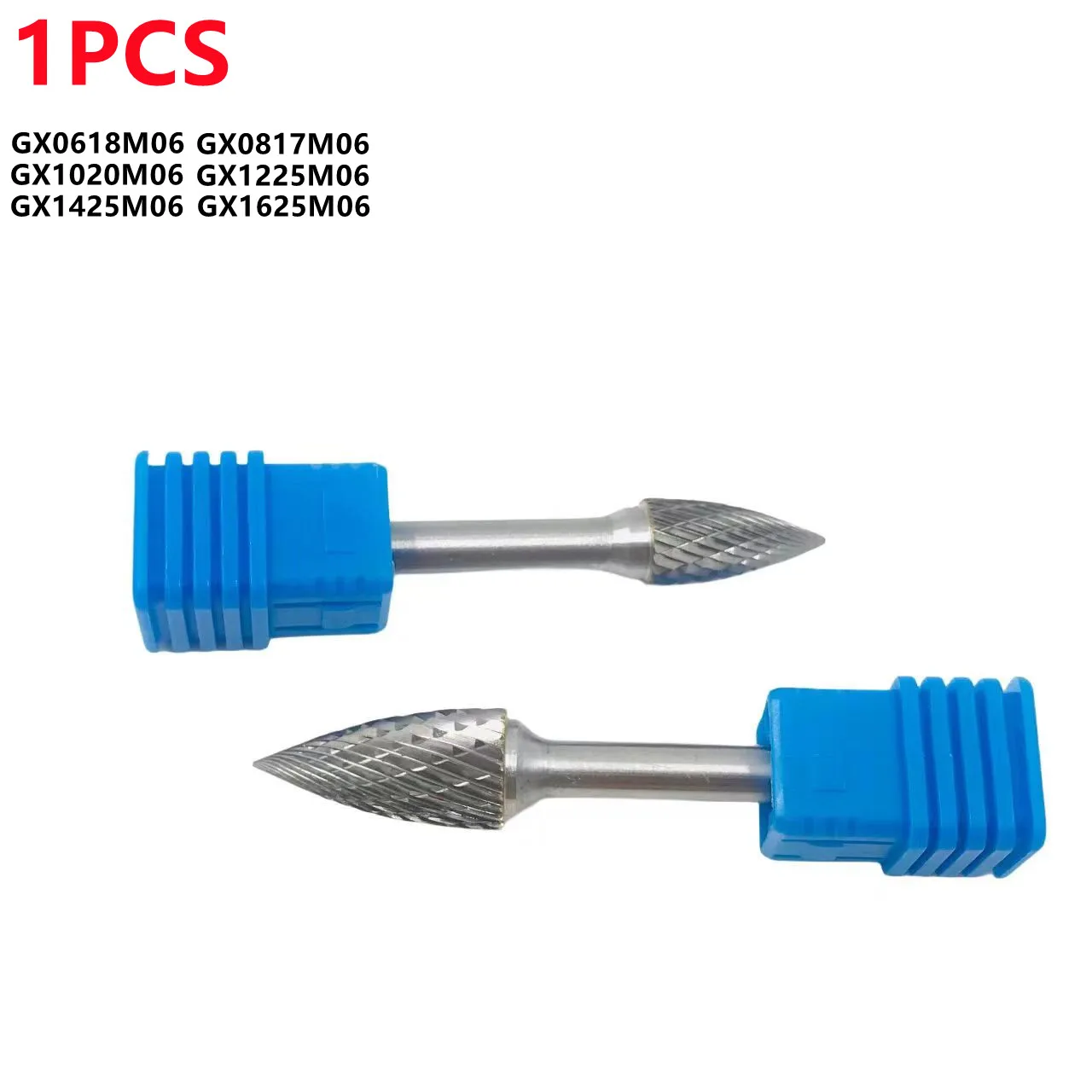 1PCS GX cylindrical 6mm shank tungsten carbide cylindrical rotating burrs milling cutter rotating tool burrs rotating file