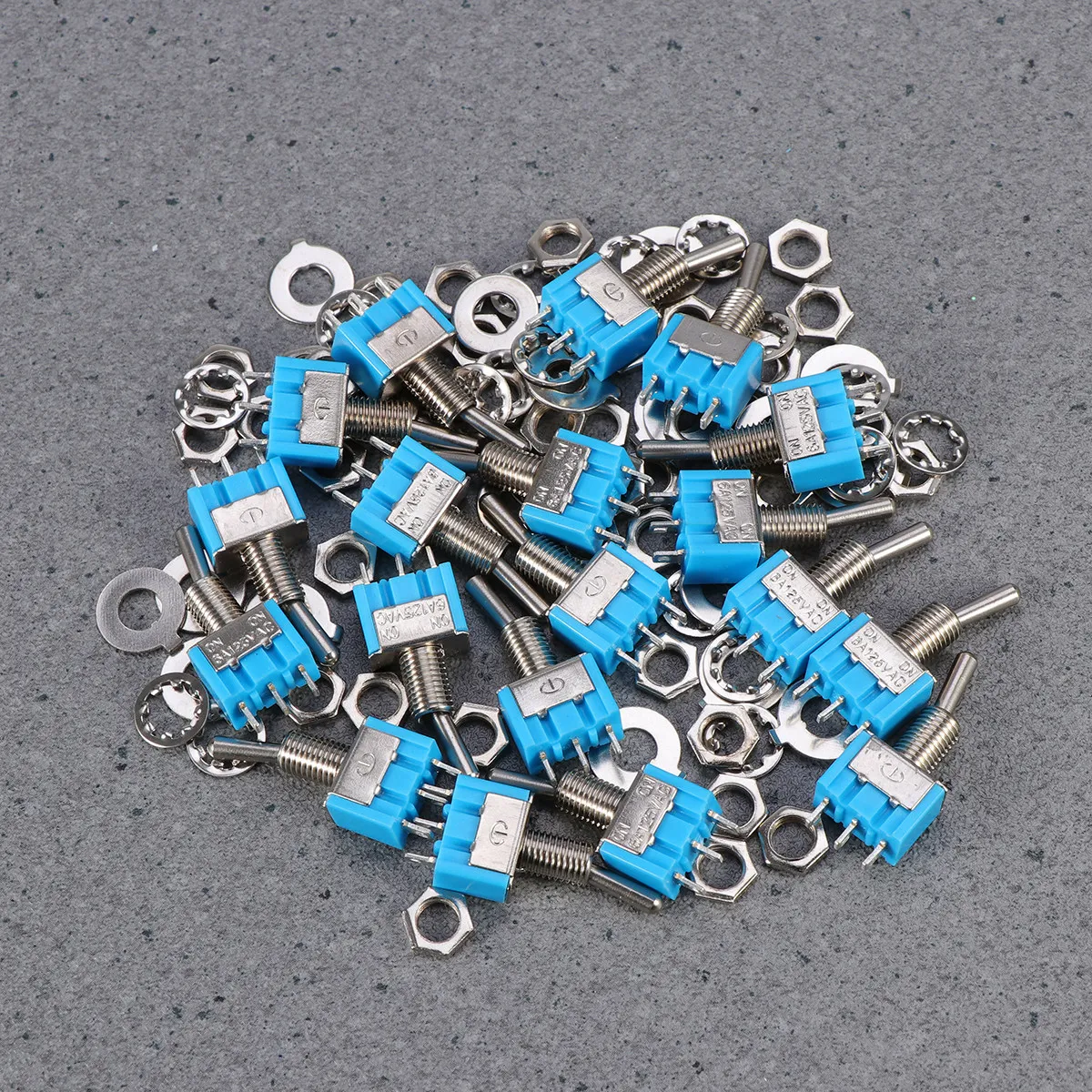 20Pcs Toggle Switches on on 2 Position Dpdt 6A 125V Latching Switch for Low High Voltage Light Motor Control Button Switch