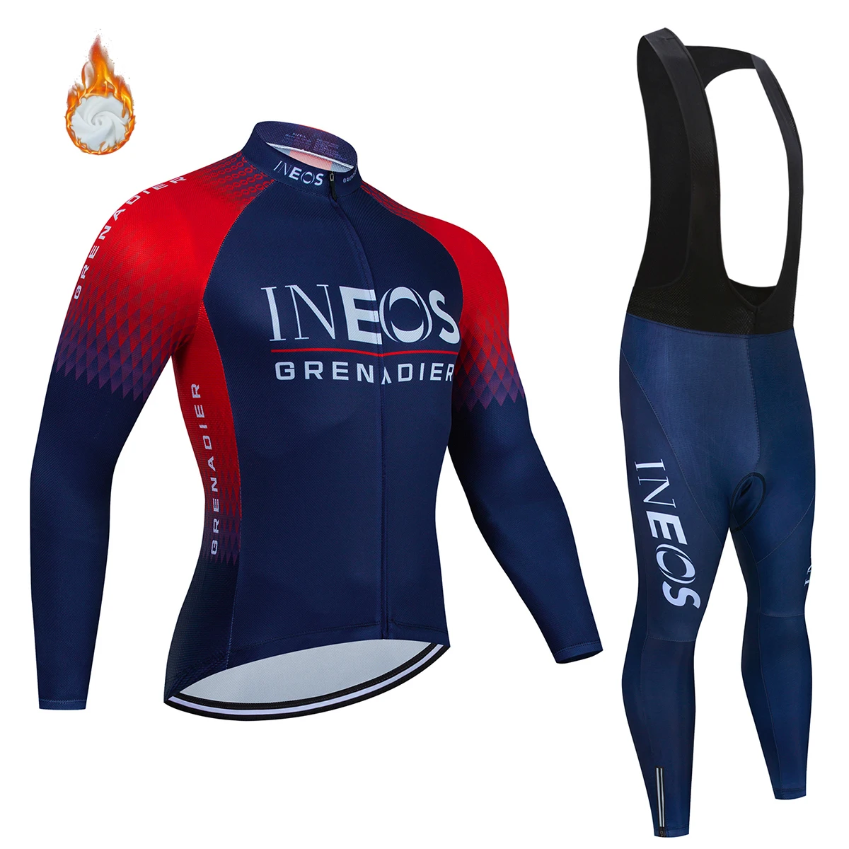 INEOS Men's Bike Clothing Cycling Pants Man Uniform Jersey Jacket Set Mtb Winter Male Bib Laser Cut Tricuta Sports Pro 2022 Suit