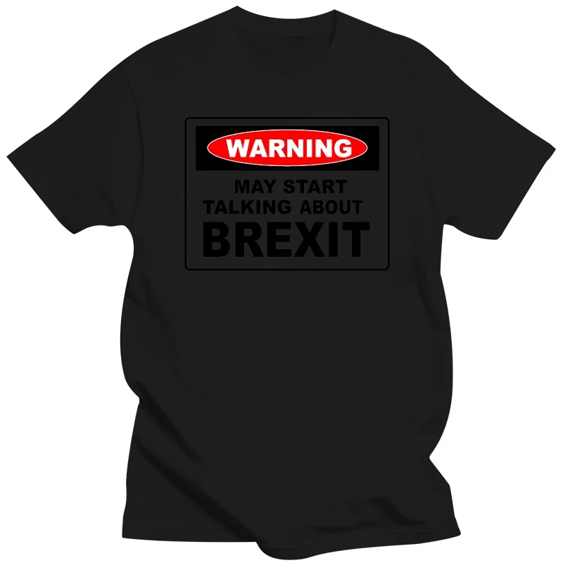 Funny Mens Brexit   Remain T-Shirt - WARNING TALK ABOUT BREXIT - Fathers Day