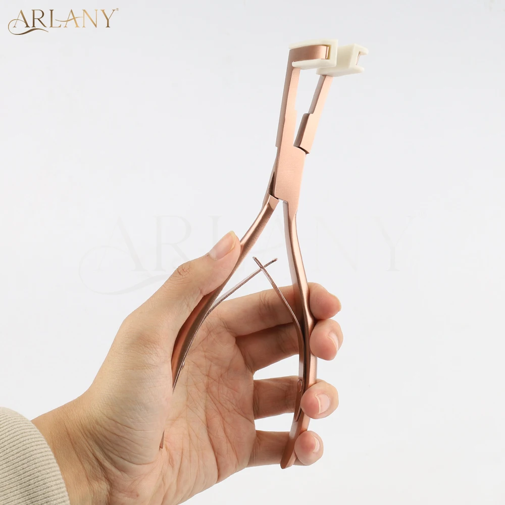 Alicate de extensão de cabelo ARLANY para fita em extensões de cabelo Alicate de vedação de extensão de cabelo com mandíbulas de almofada de silicone