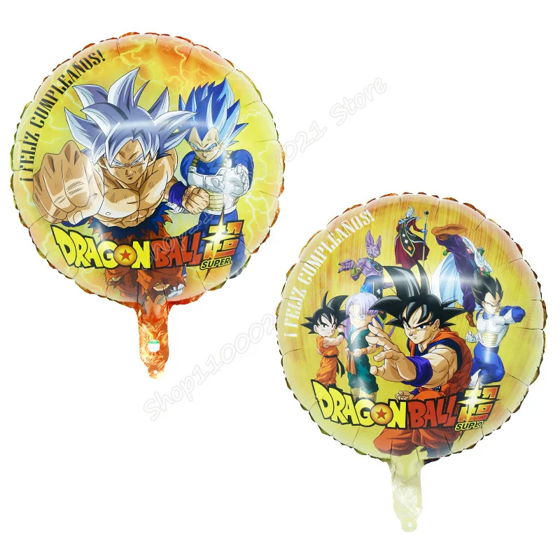 Dragon Ball Goku Birthday Ballons 6pcs Set Hot Anime Aluminum Foil Number Balloons New Children Party Decoration Props Kids Gift