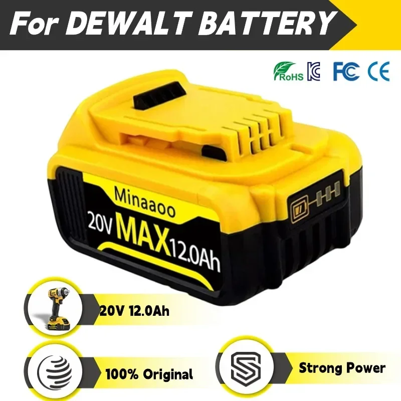 

Original DCB200 8.0Ah Lithium Replacement Battery For Dewalt DCB182 DCB201 DCB205 Battery Compatible 20V 8Ah Battery for DeWalt