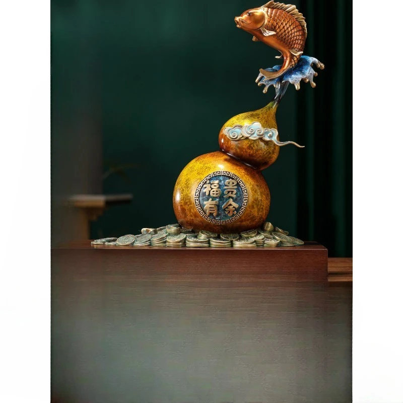 Rich more than brass gourd ornament living room office