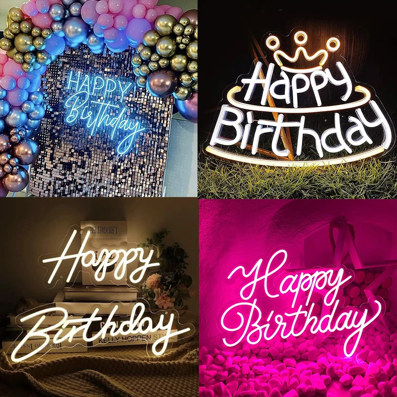 IWP New Design Custom Neon Sign Acrylic 12V LED Room Birthday Party Home Wedding Decor Shop Adverting From Sign Maker