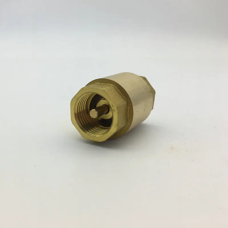 1/2" 3/4" 1-1/2" Female Thread NPT Brass Thread In-Line Spring Check Valve One-Way Anti Backflow Valve Water Control Float Valve