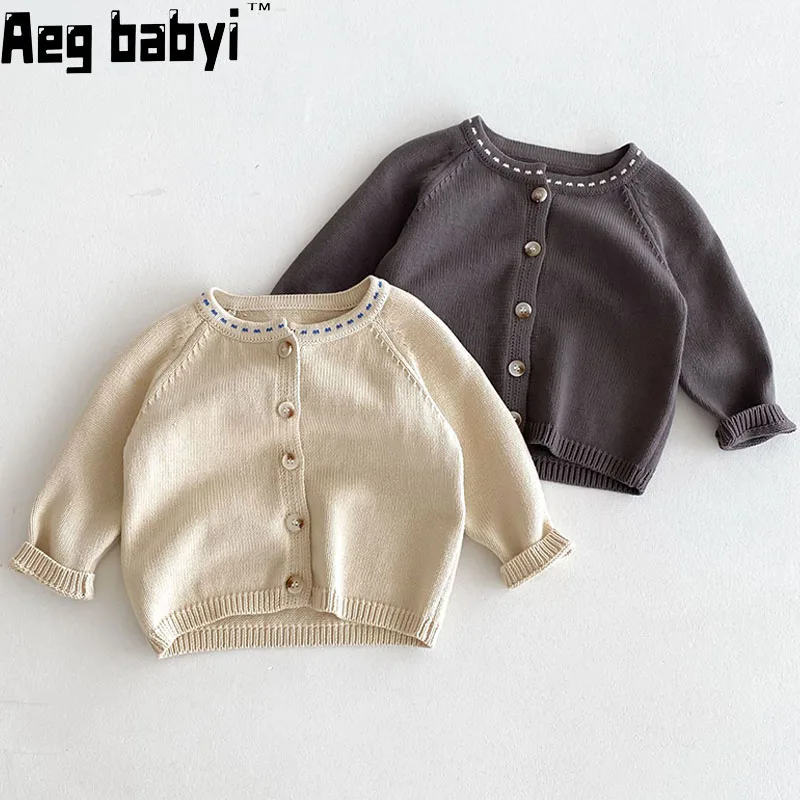 

Autumn Baby Sweater Boys Girls Clothes Kids Toddler Knit Cardigan Sweater Winter Children Long Sleeve Knitwear Coat Tops1-6Y