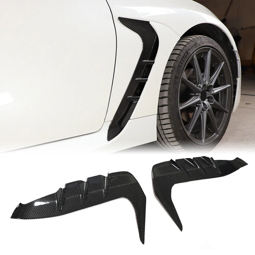 

Carbon Fiber Side Fender Vent Garnish Fins Canards for Subaru BRZ Toyota GR 86 2022 2023