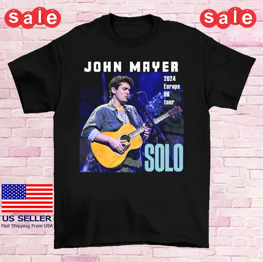 John Mayer Europe and UK Solo Tour 2024 Unisex Adult T-shirt All Size