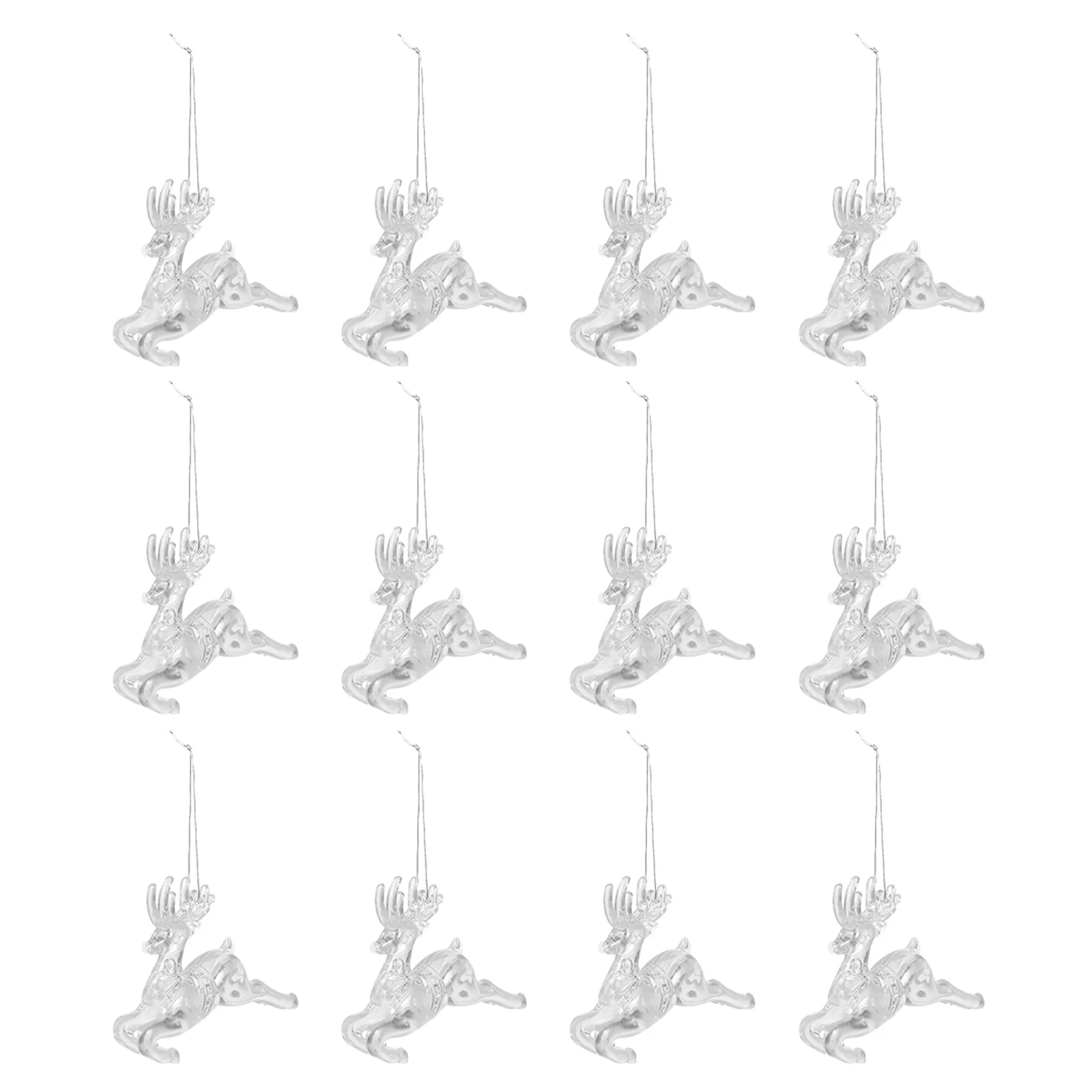 

12 Pcs Decorations Treetop Ornament Christmas Topper Flash Plastic Xmas Adornment