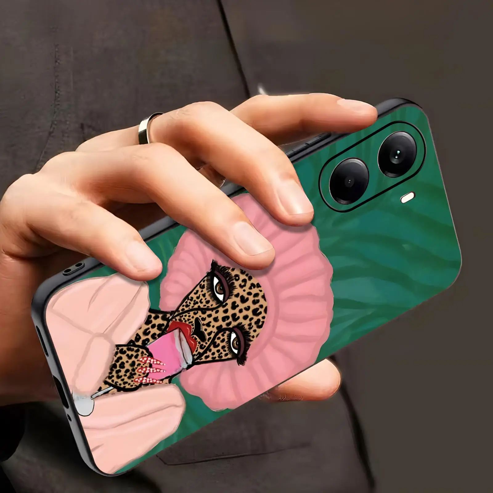 Abstract Art Abstract Leopard1  Phone Case For Xiaomi POCO M7 M6 M5 X8 X7 X6 F8 F7 F6 Pro 5G Soft black Shockproof Cover view 3