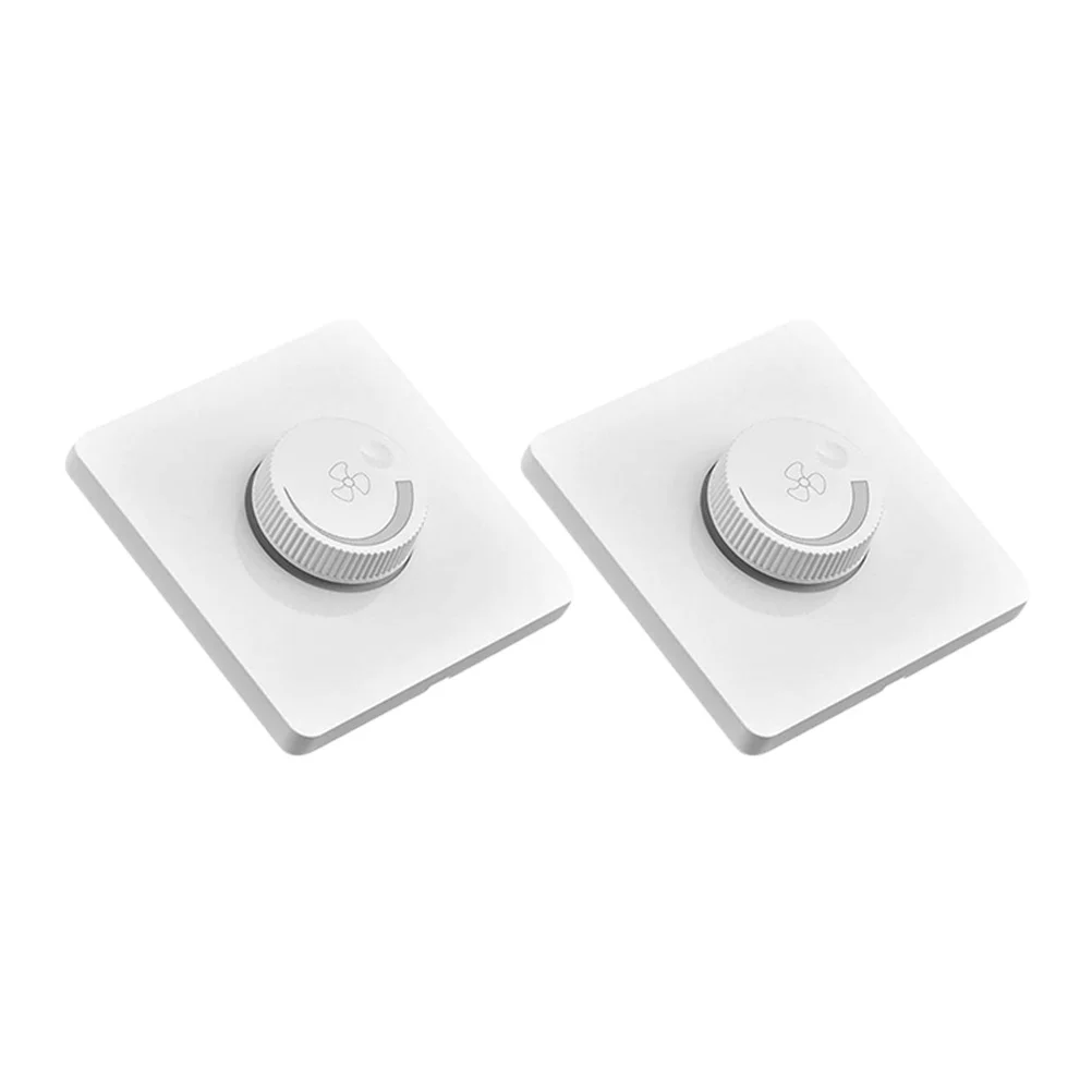 

2Pcs Fan Speed Control Panel Plastic Wall Mounted Ceiling Fan Controller on Off Display Adjustable Temperature Indoor