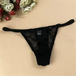 3pcs/lot silk thong pure mulberry silk shorts women's low waist transparent georgette pants sexy underwear