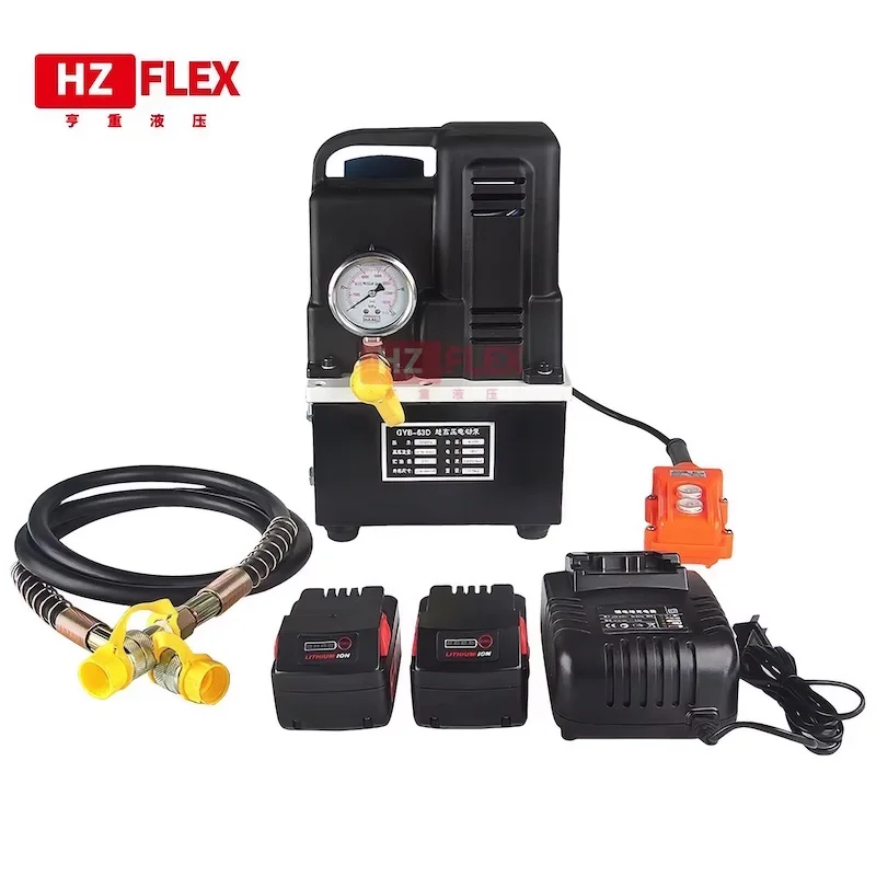 18V DYB-63D rechargeable portable lithium battery hydraulic electric pump small ultra high pressure oil pump hydraulic pump