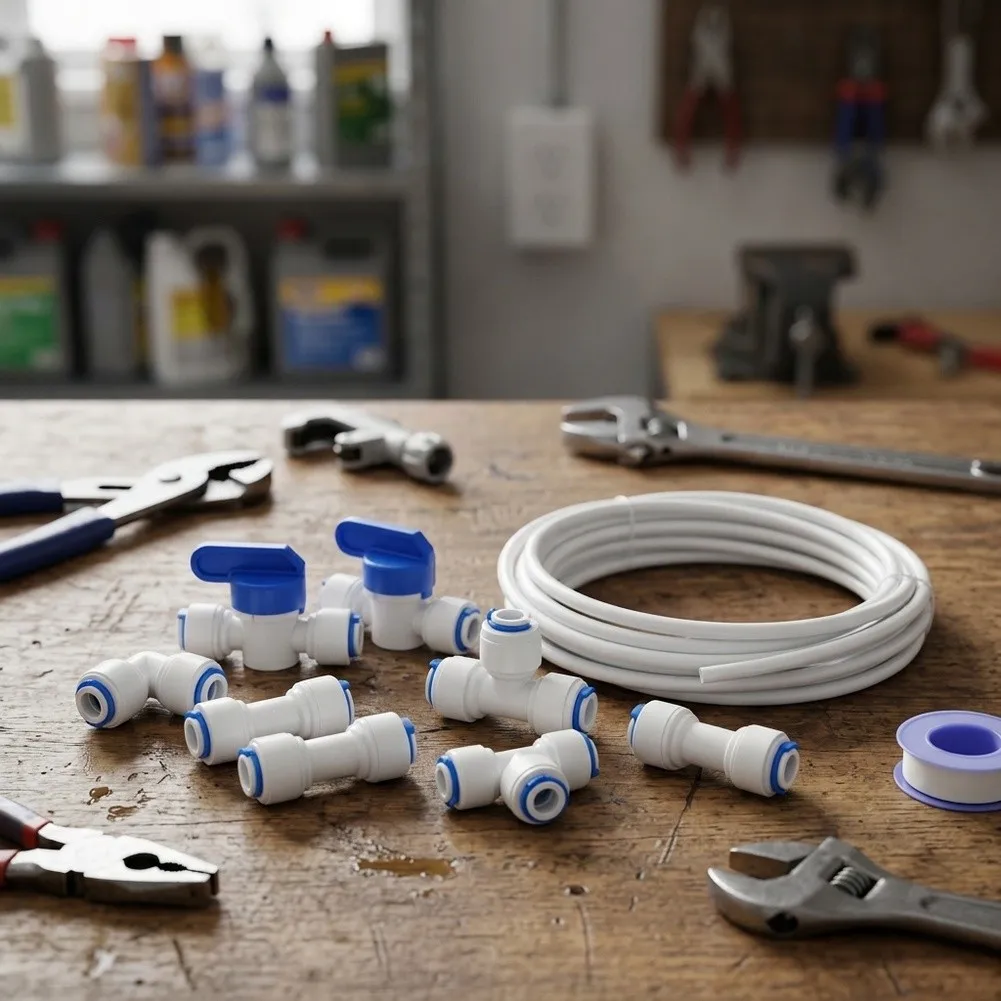 Water Line Assembly Kit Compatible with For Ice Makers Coffee Equipment and Installations Featuring 20 Ft Tubing