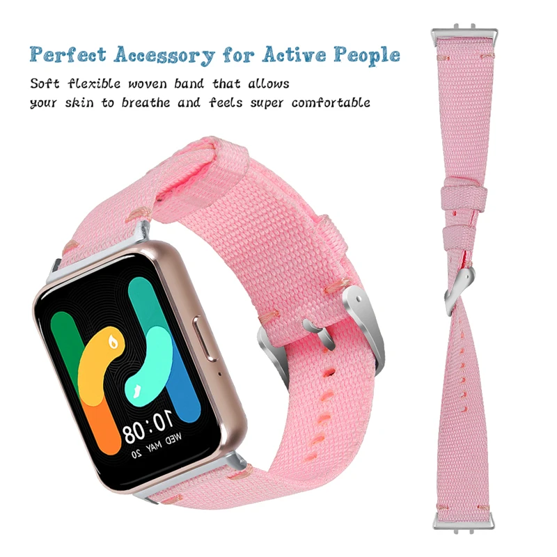 Nylon Strap for Samsung Galaxy Fit 3 Adjustable Sport Bracelet Stainless Steel Clasp Watchband for Galaxy Fit3 Band Accessories﻿ image 2