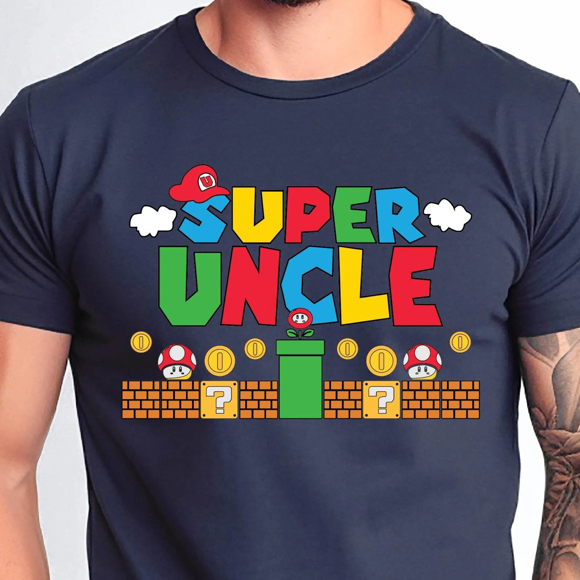 Super Uncle T Shirt Cute Gamer Father\'s Day Funny New long or short sleeves