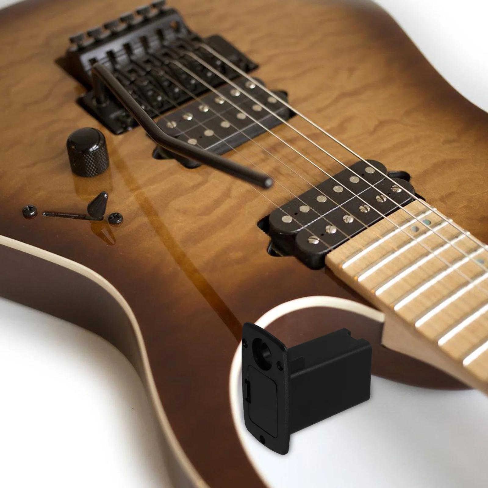 

1pcs 9V Active Pickup Guitar Box Plastic Replacement Portable Storage Holder for Acoustic and Bass Guitars