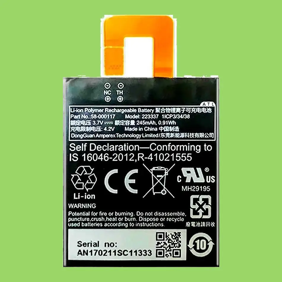 

245Mah 58-000117 Durable For Amazon Kindle KO1 Oasis 1,2 Tablet Battery