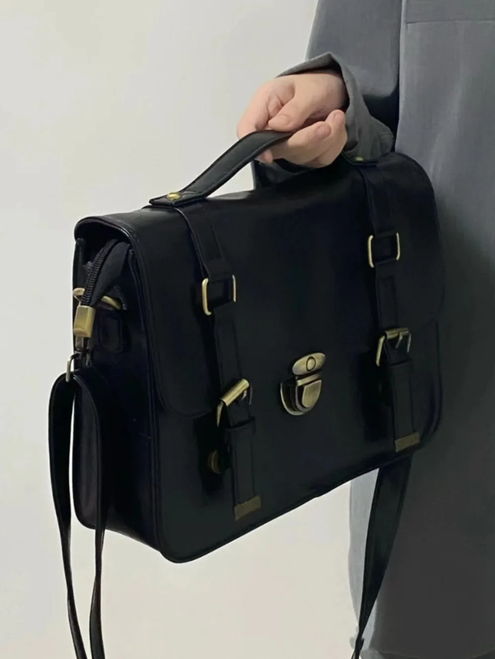 Postman Exquisite Vintage England Style Purses Casual Office Commuter All-match Backpacks Buckle Uniform Fashion Messenger Bags