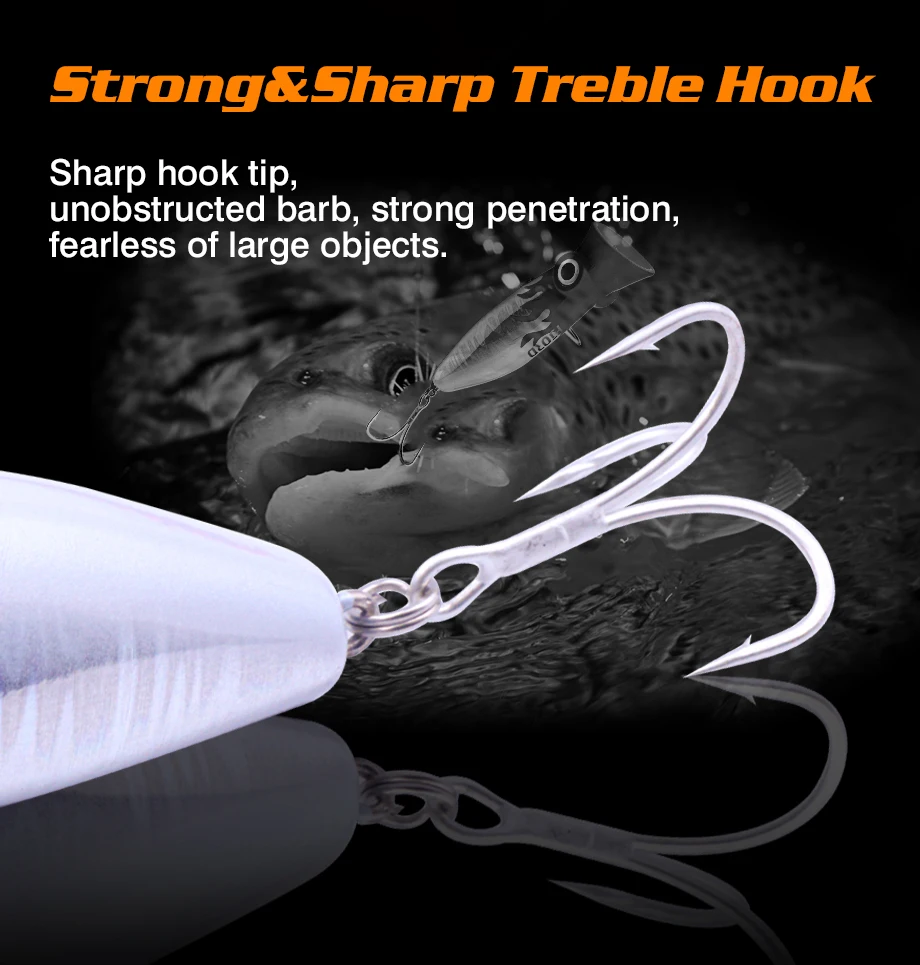 FJORD 80mm 14g Popper Glow Angelköder Swimbait Schwimmende Harte Köder Hechtbarsch Meer Salzwasser Oberfläche Walker Angelzubehör – Detail 5