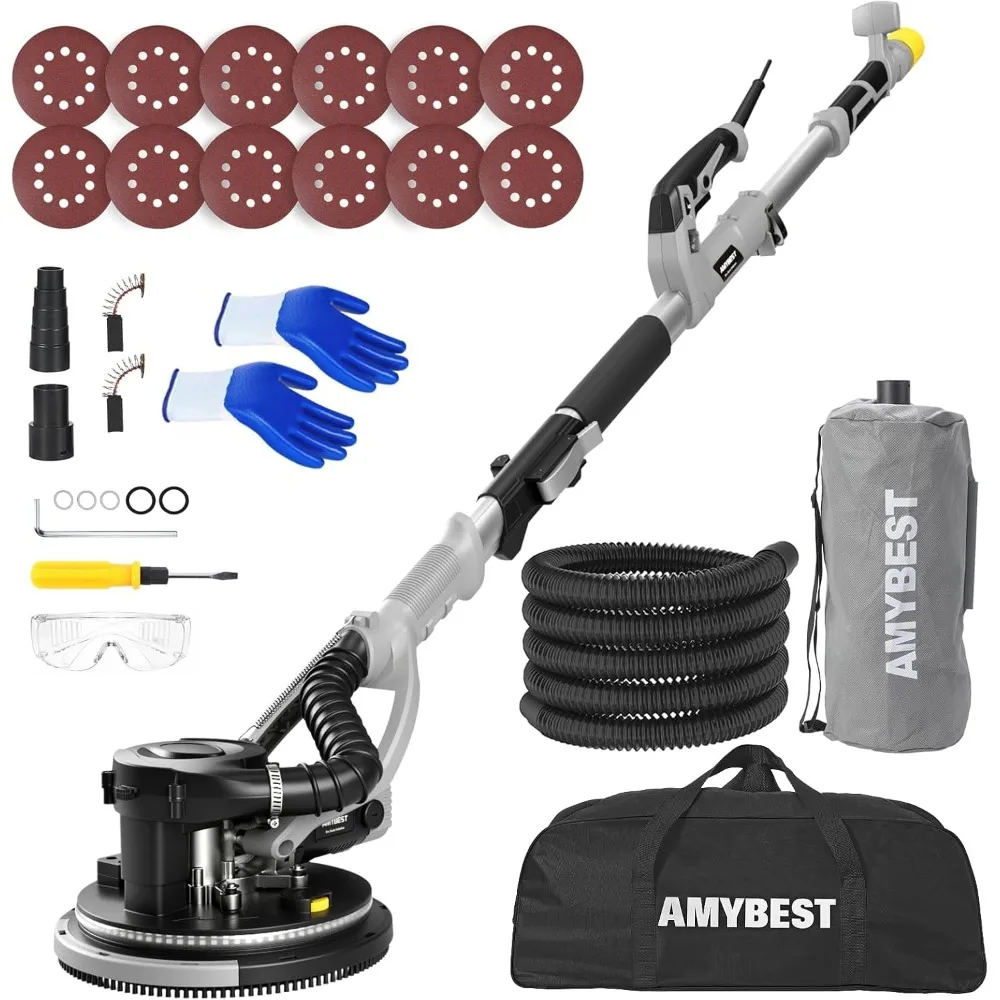

Drywall Sander, Powerful Electric Drywall Sander with Vacuum Dust Collection, 5 Speed 1000-2100 RPM, Popcorn Ceiling Remover, L