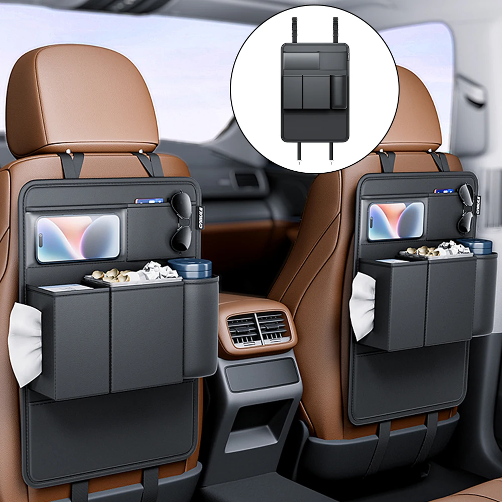 

Stowing Tidying Pocket Car Seat back Storage Organizer Bag PU Leather Universal Multifunction Storage Box Auto Styling