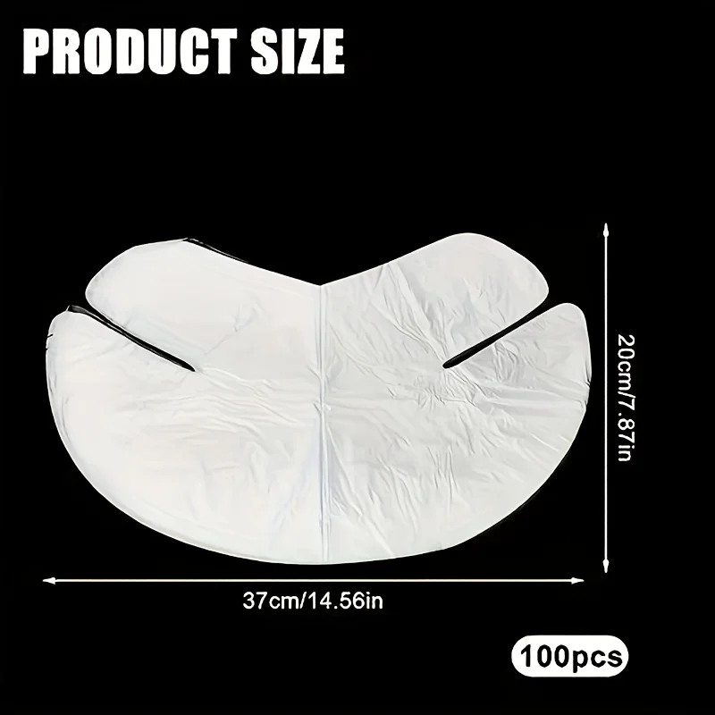 100 قطعة من قناع الرقبة، سبا للعناية بنفسك - تقليل تجاعيد الرقبة، أداة ترطيب لف البلاستيك بقفل الماء للرقبة للاستعمال مرة واحدة #2