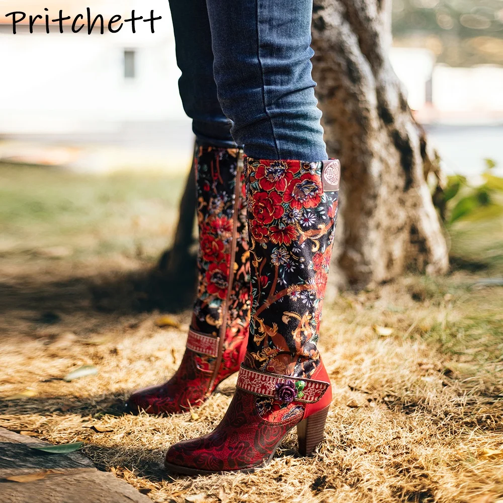 

Сапоги до колена на плоской подошве с пряжкой и ремнем, черные однотонные сапоги с квадратным носком для шитья, лаконичные рыцарские сапоги для отдыха, женская зимняя теплая кожаная обувь