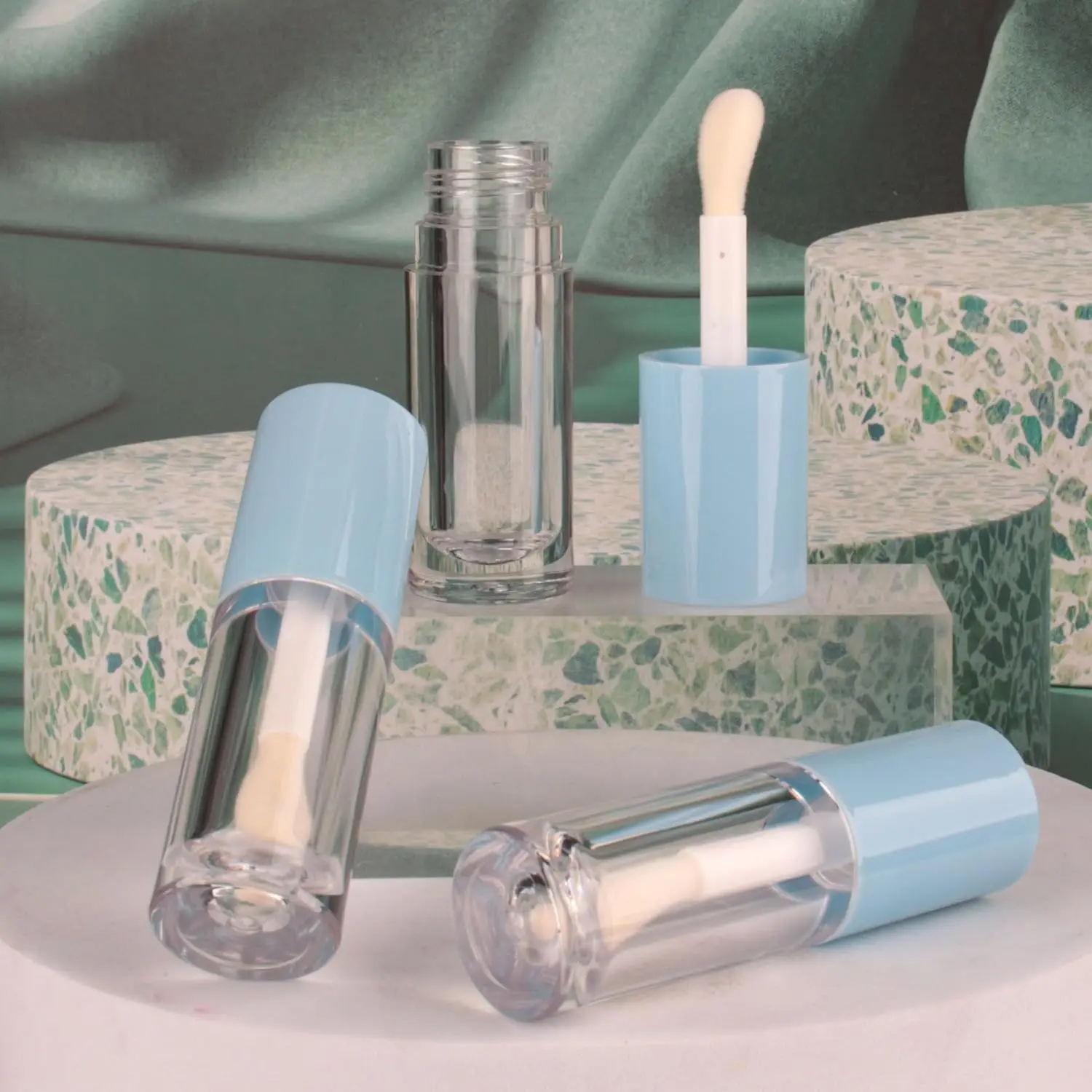 10 Stück DIY Lippenbalsam-Tubenbehälter mit Deckel, leere nachfüllbare transparente Lippenstiftflasche, Lipgloss-Tube, Kosmetik-Probenbehälter – Detail 4