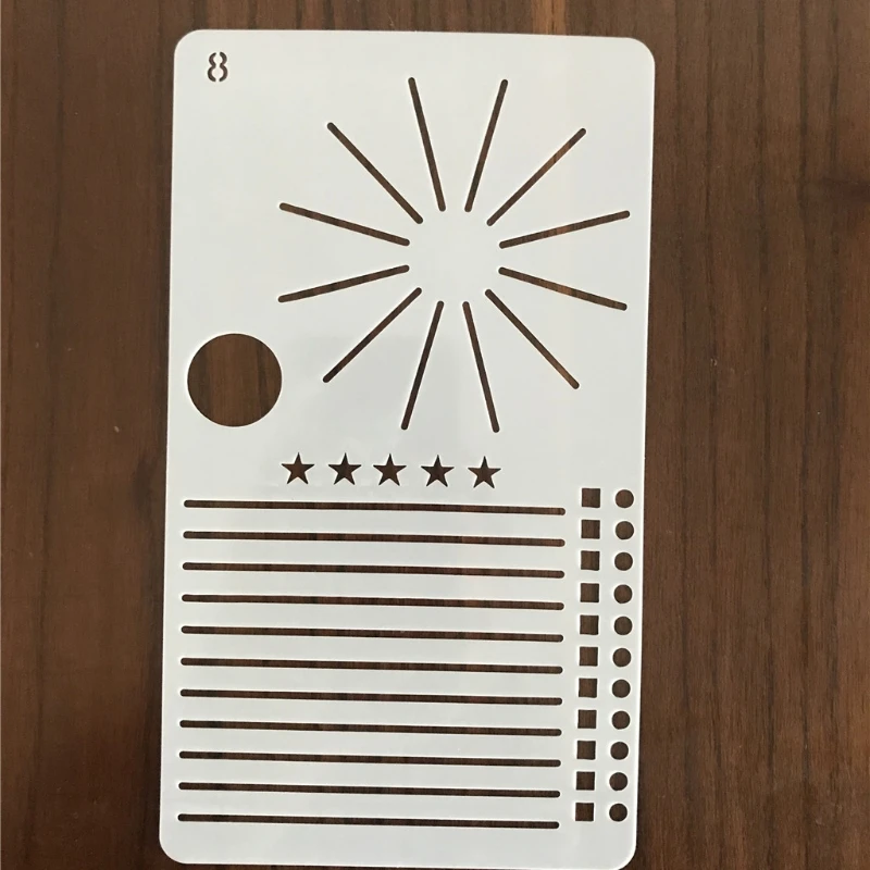 18Pcs Reusable Painting Templates 7''x 4'' DIY Graffiti Stencils for Kid Student DIY Journals Albums Diary Calendars